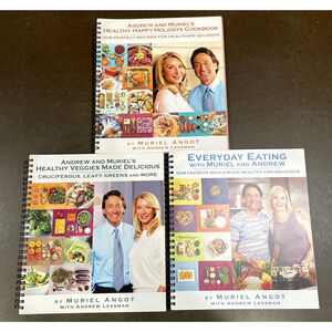 Andrew Lessman‎ Healthy Cookbooks Lot of 3 Vegetables Favorites Holidays